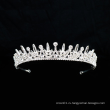 Серебряный кристалл горный хрусталь корона очарование свадебные балетные головные уборы балетные аксессуары тиара для женщин